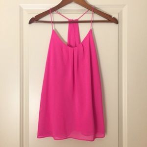 Necessary Clothing Pink Racerback Top NWT size S